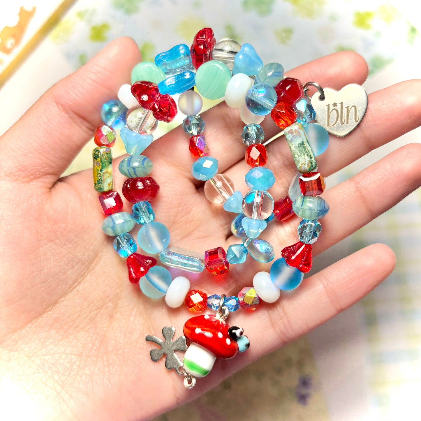Blu Beaded Necklace 🩵