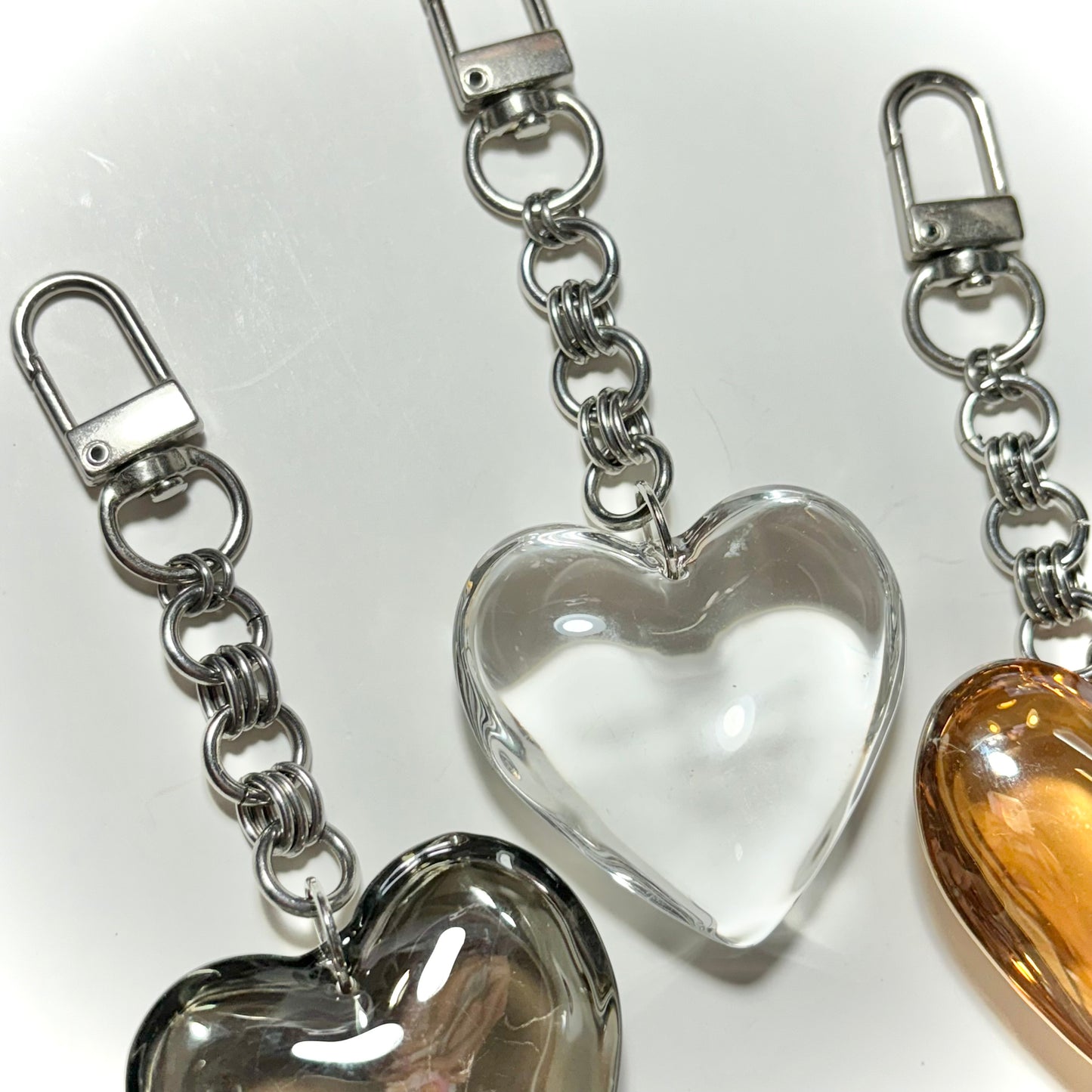 Glass Heart Keychain