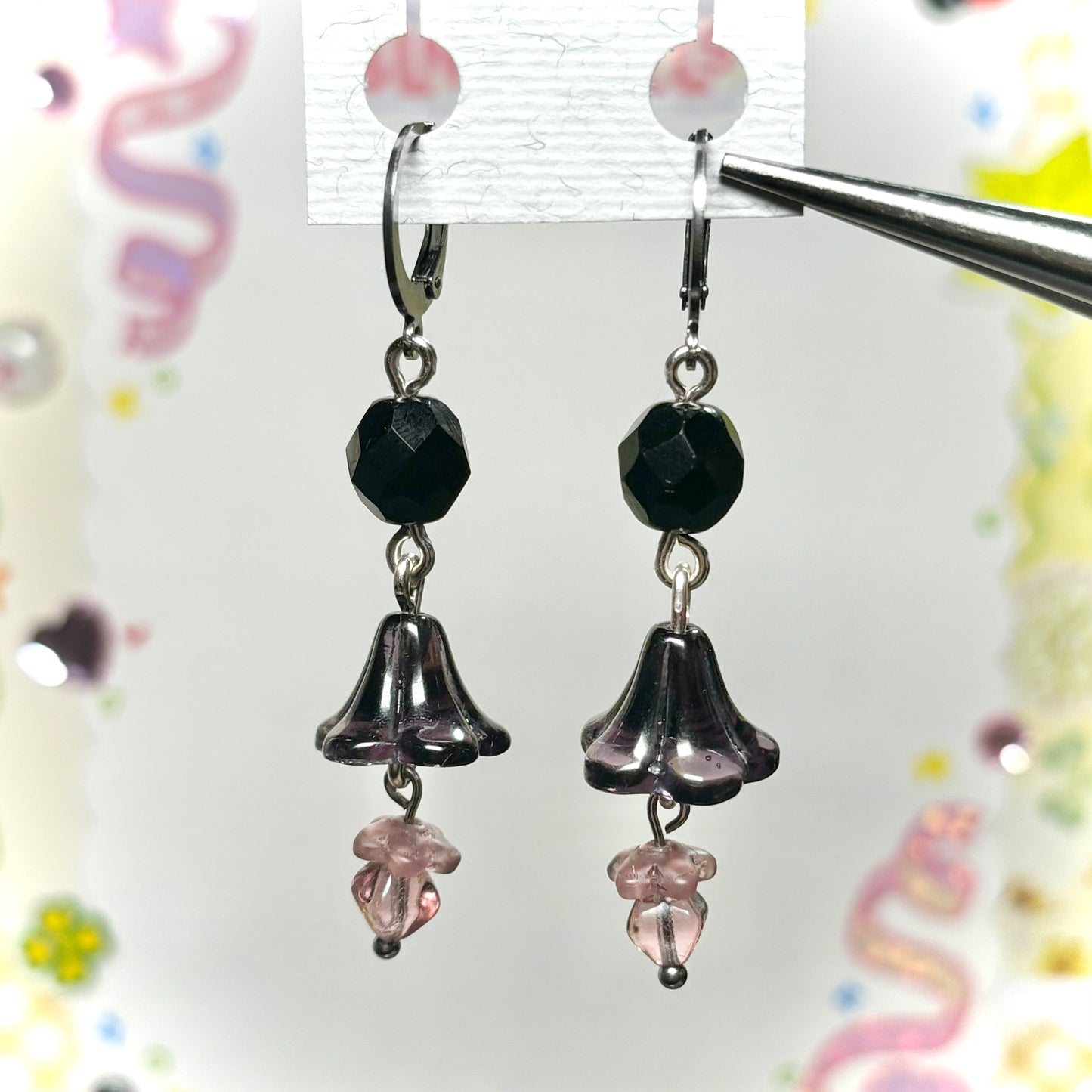 Dark Flower Earrings