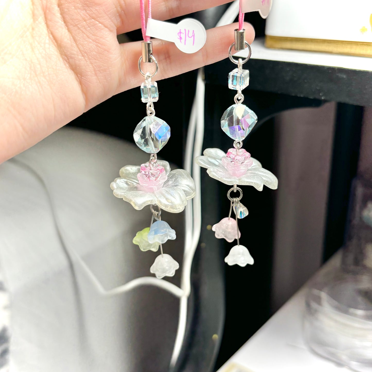 Sparkly Flower Charm