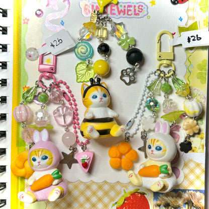 Bunny & Bee Mofusand Keychain