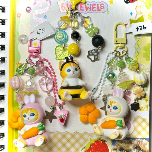 Bunny & Bee Mofusand Keychain