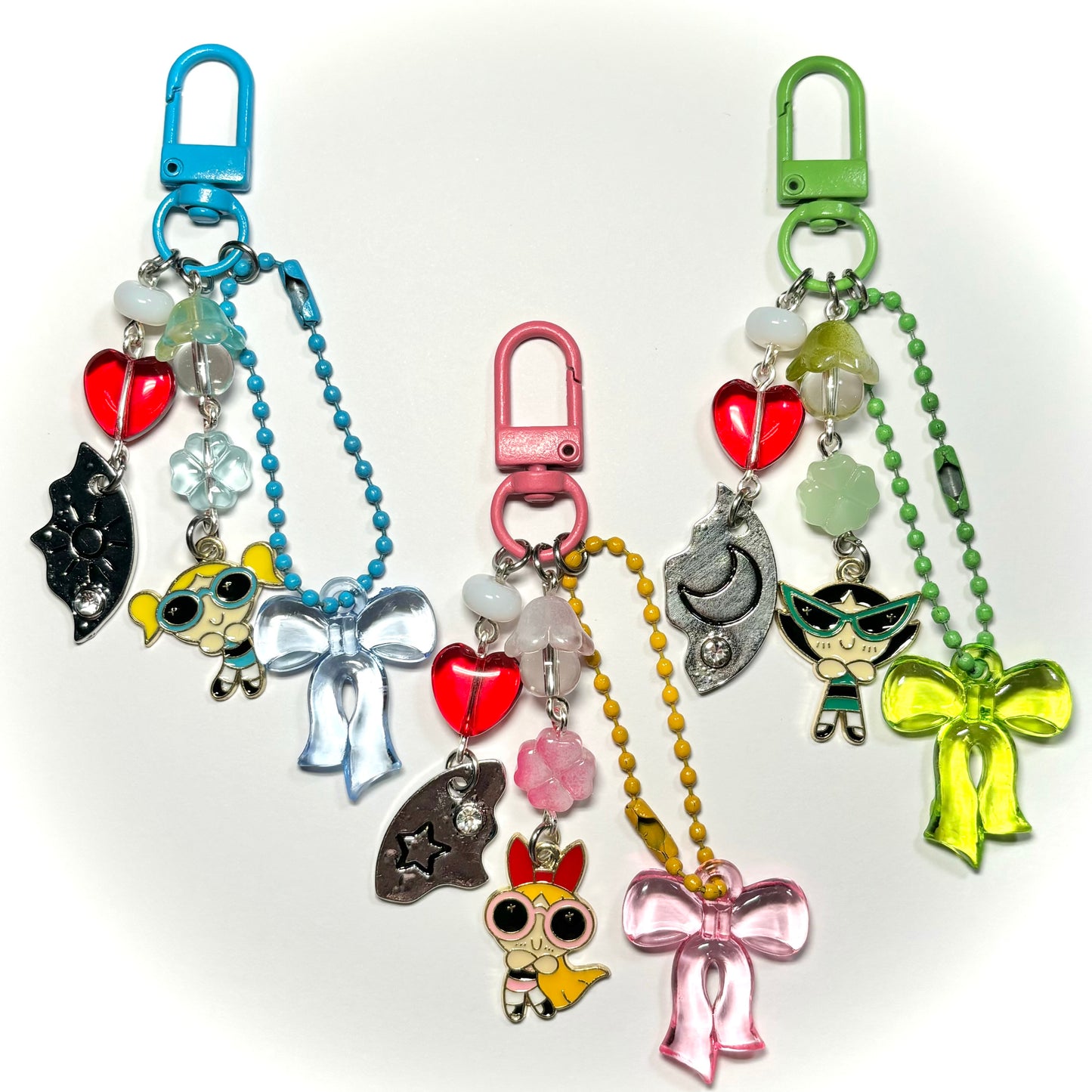 Power Puff Girls Keychains Set