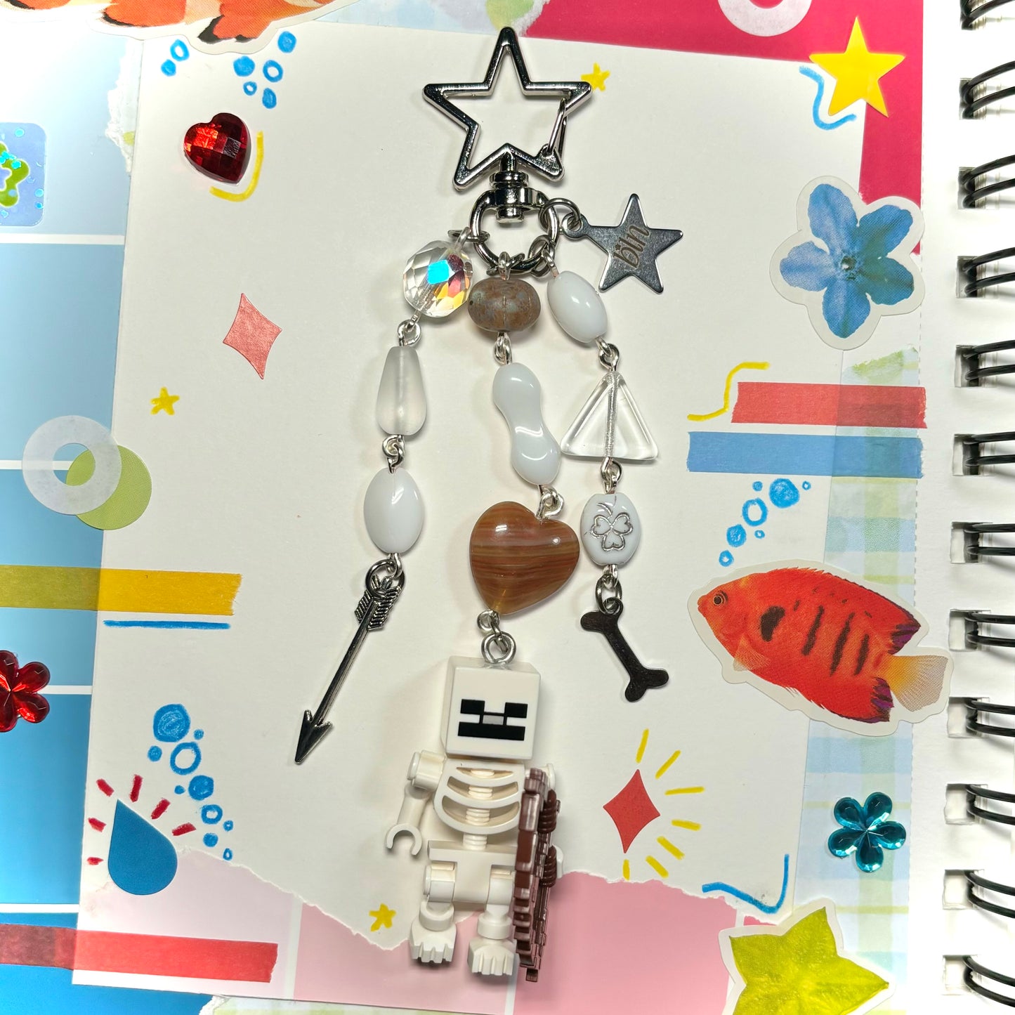 Minecraft Skeleton Keychain