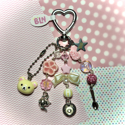 Tea Party Bear Keychain