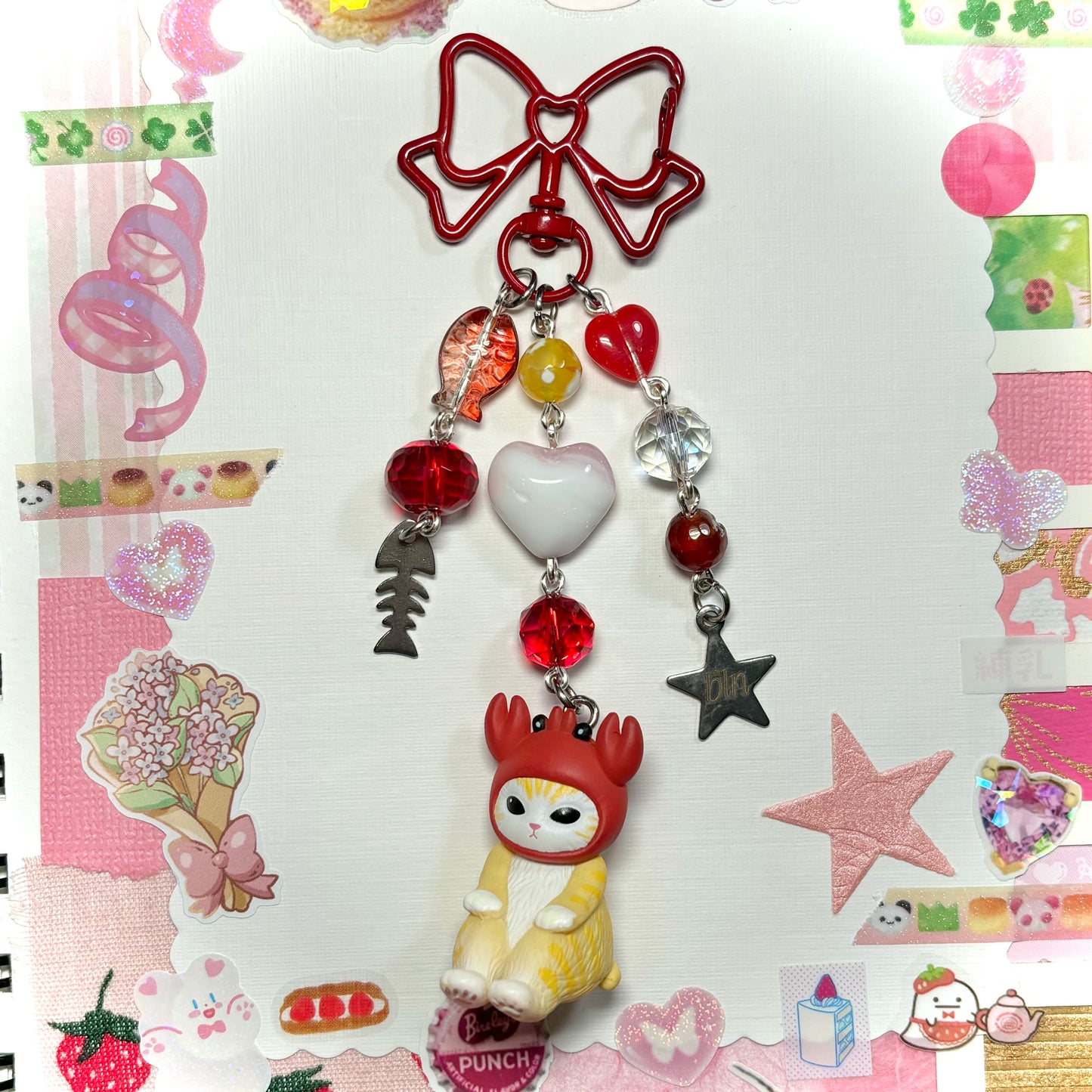 Lobster Kitty Keychain