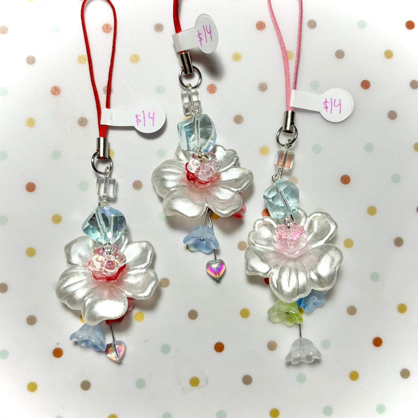 Sparkly Flower Charm