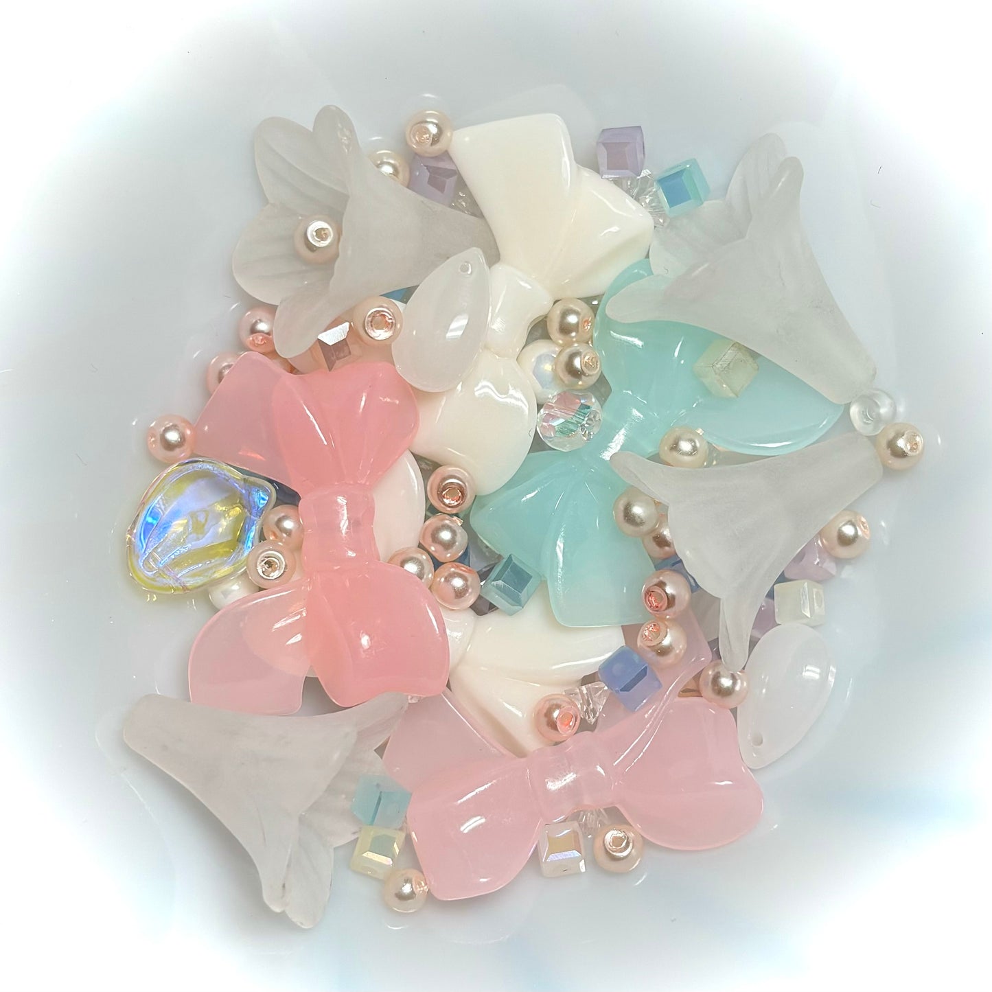 Pastel Bow Bead Bag