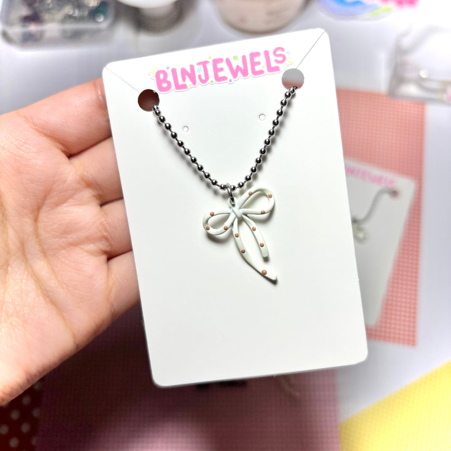Polka Dot Necklace & Earrings