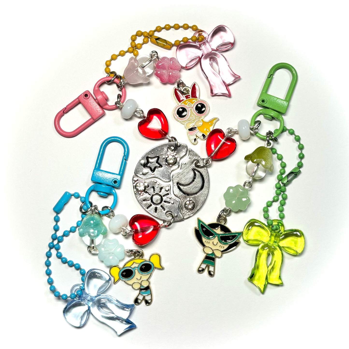 Power Puff Girls Keychains Set