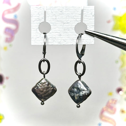 Dark Pearl Earrings