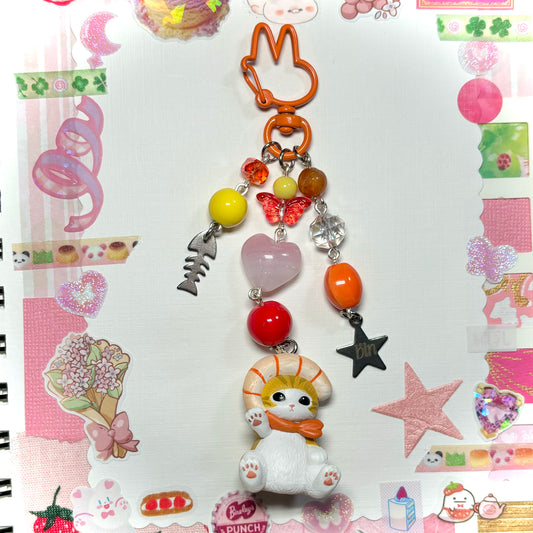 Shrimp Kitty Keychain