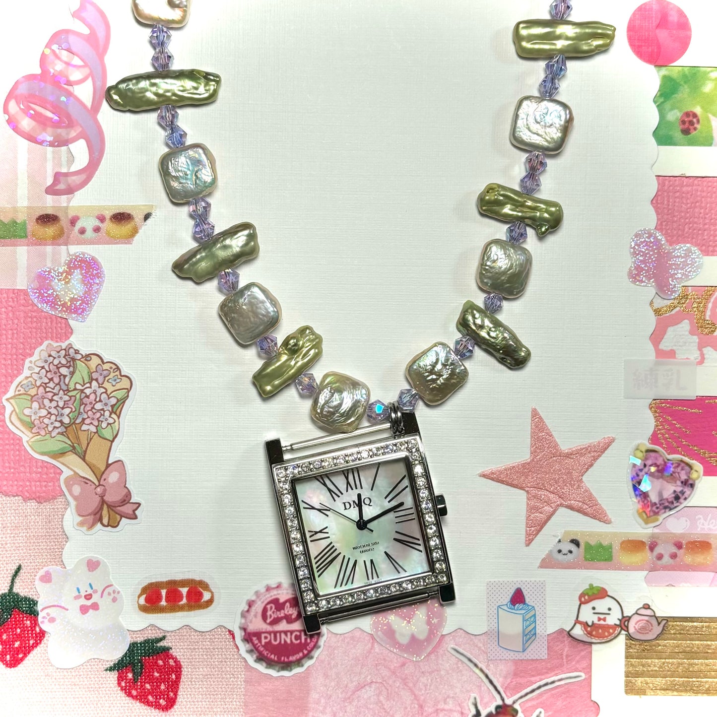 Pearl Watch Necklace