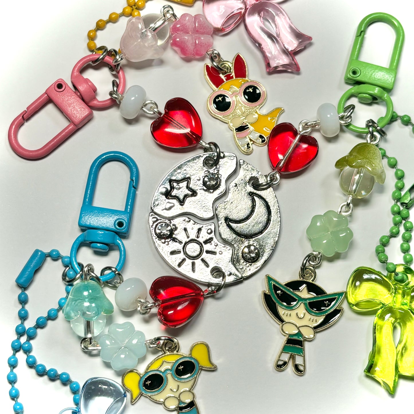 Power Puff Girls Keychains Set