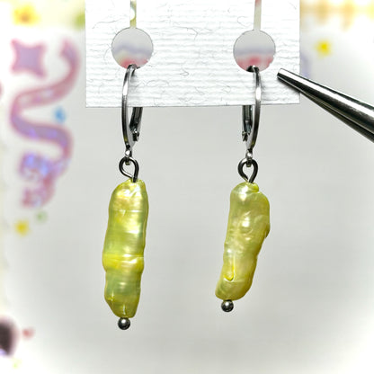 Yellow Pearl Earrings