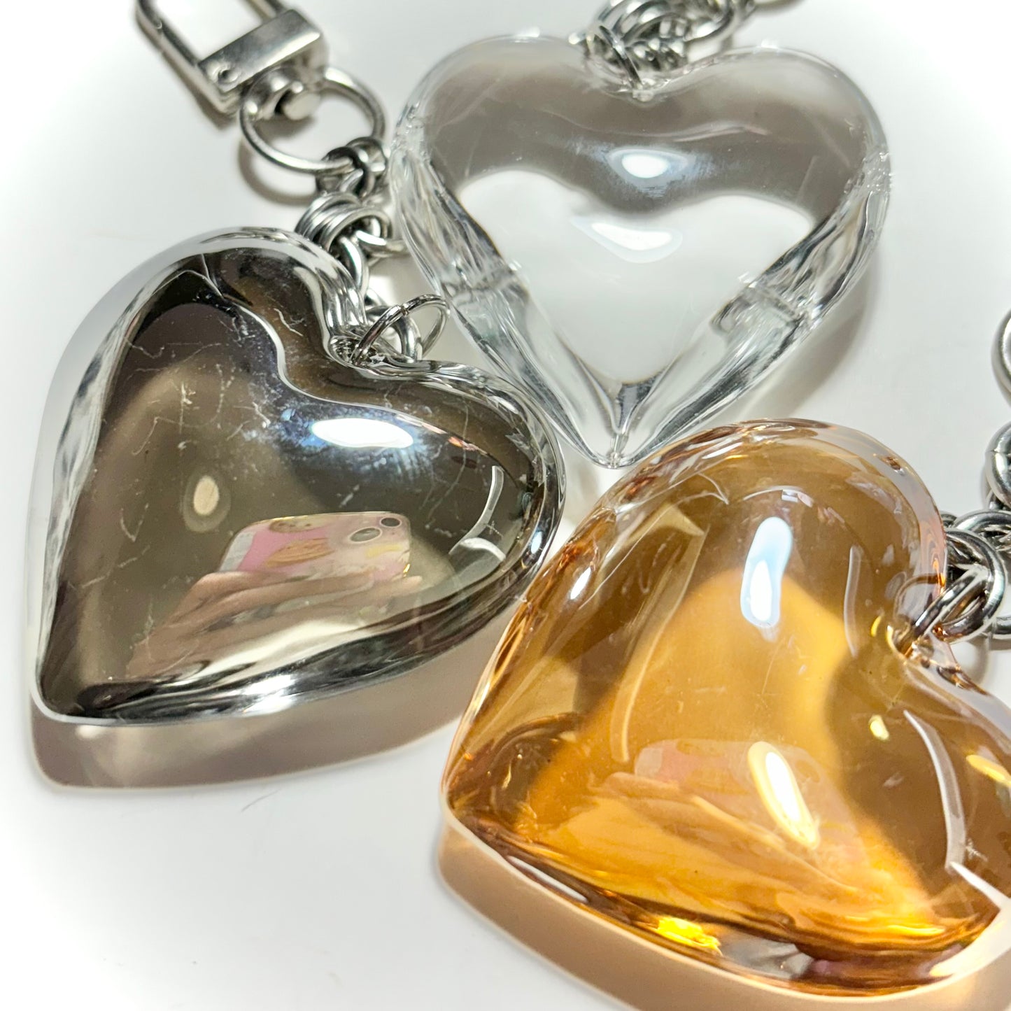 Glass Heart Keychain