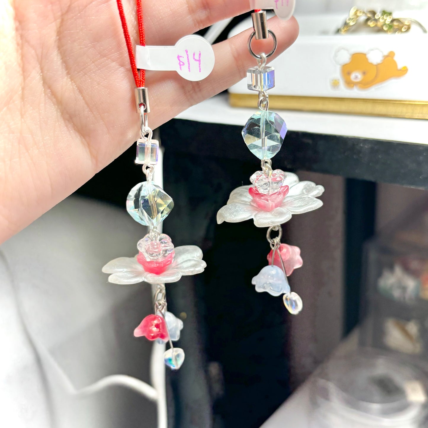 Sparkly Flower Charm