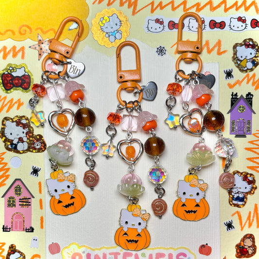 Hello Kitty Pumpkin Keychain